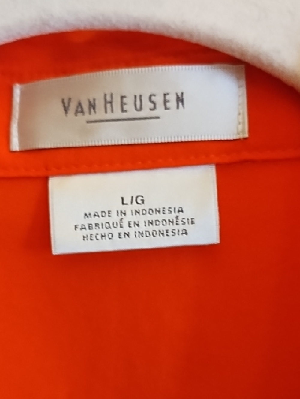 Bright Orange Button-Up Shirt, Soft Material - Picture 9 of 9